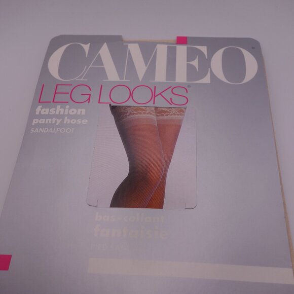 Cameo Leg Looks fashion sandalfoot Linen 100% Nylon Average Panty Hose - Picture 3 of 16